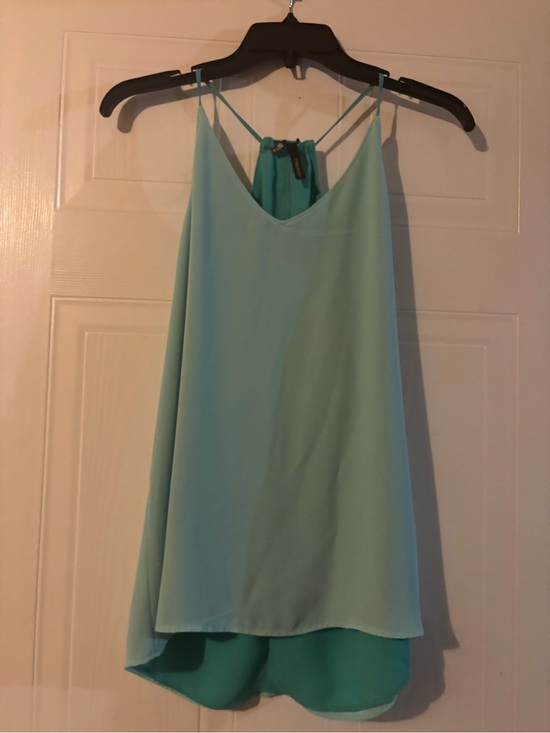 Maurices Tops - Reversible Maurices Light Aqua Layered Strappy Camisole